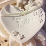 Custom- Petite Fleur Heartshape Wedding Ring..