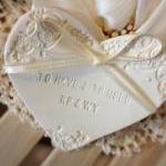 Custom- Classic Heartshape Wedding Ring Bearer..