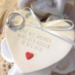 Custom - Heart Of Love Wedding Ring Bearer Bowl..