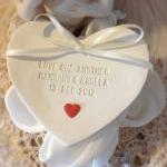 Custom - Heart Of Love Wedding Ring Bearer Bowl..